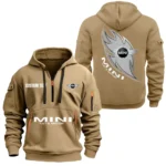 Hoodie Half Zipper Exclusive Logo Gift For Micro Car Enthusiasts CAR170 - Khaki
