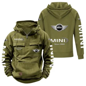 Collector’s Auto Tactical Quarter Zip Hoodie, Exclusive Logo Hoodie For Car Enthusiasts CAR960 - Army Green