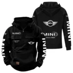Small Performance Car Tactical Quarter Zip Hoodie, Exclusive Logo Hoodie For Car Enthusiasts CAR960 - Black