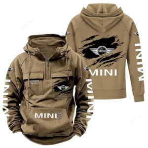 Urban Ride Tactical Quarter Zip Hoodie, Exclusive Logo Hoodie For Car Enthusiasts CAR122 - Khaki