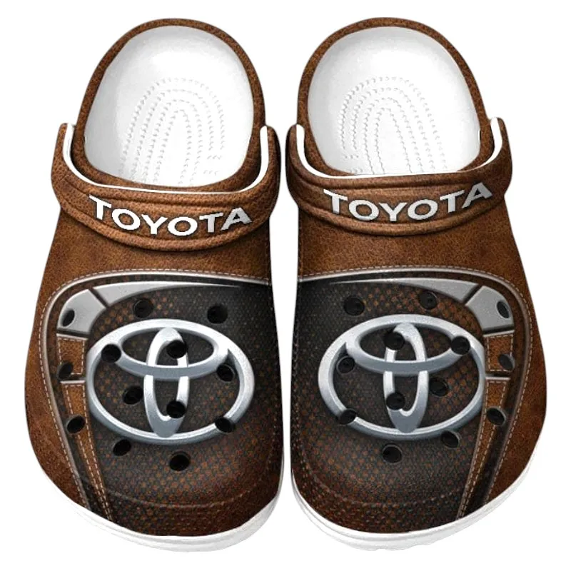 Minivan Culture Clog, Stylish All Over Print Lightweight Shoes for Auto Fans and Streetwear Style CAR177 - Brown