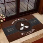 Performance Auto Doormat, Durable Auto-Inspired Rug for Garage or Home Entry CAR169 - Brown
