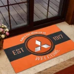Sport Utility Vehicle Doormat, Automotive Logo Style Floor Mat CAR169 - Orange