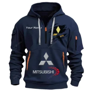 Hoodie Half Zipper Exclusive Logo Gift For Everyday Sedan Enthusiasts CAR113 - Navy