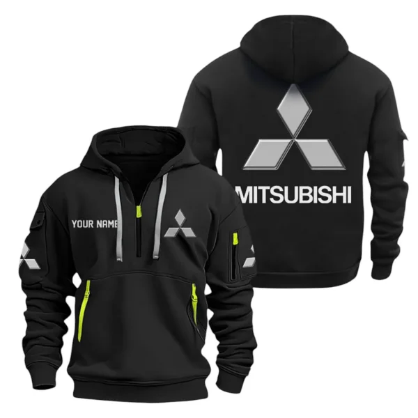 Hoodie Half Zipper Exclusive Logo Gift For Sport Utility Vehicle Enthusiasts CAR200 - Black