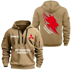 Hoodie Half Zipper Exclusive Logo Gift For Sport Utility Vehicle Enthusiasts CAR170 - Khaki