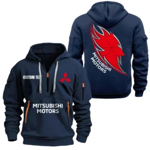 Hoodie Half Zipper Exclusive Logo Gift For Off-Road SUV Enthusiasts CAR170 - Navy