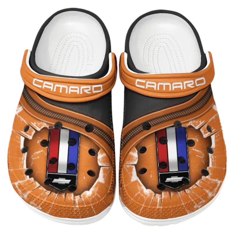 Modern Crossover Lover’s All Over Print Clog, Slip-On Shoes for Daily Comfort and Garage Style CAR188 - Orange