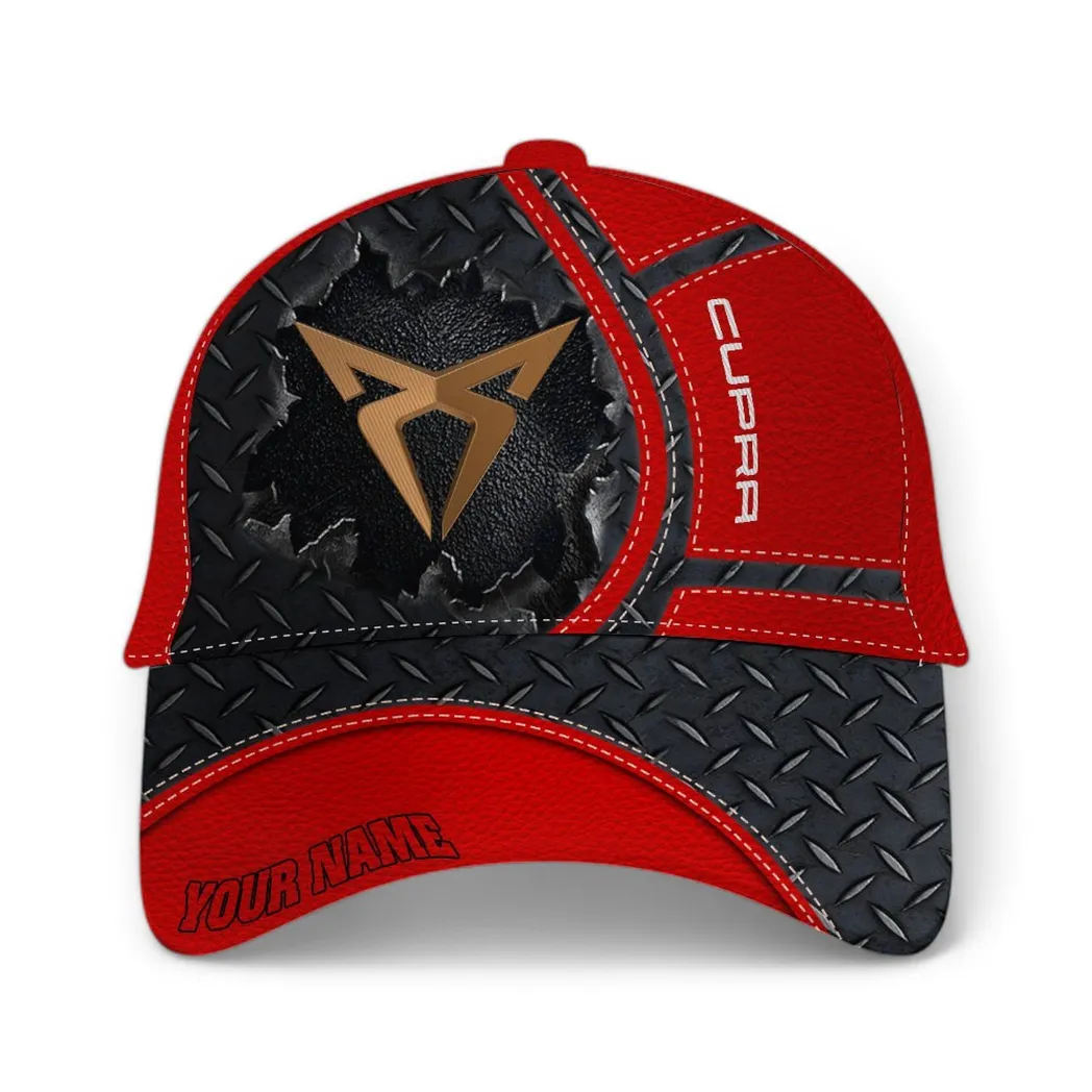 Modern Performance Car Classic Cap, Bold Gearhead Baseball Cap For Auto Fans CAR490 - Red