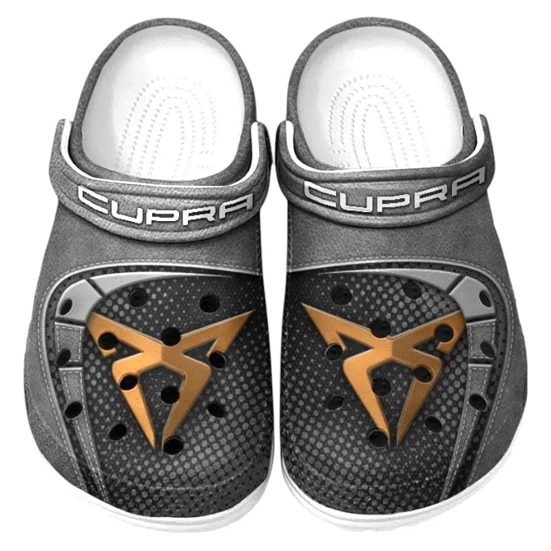 Modern Performance Car Culture Clog, Stylish All Over Print Lightweight Shoes for Auto Fans and Streetwear Style CAR177 - Gray