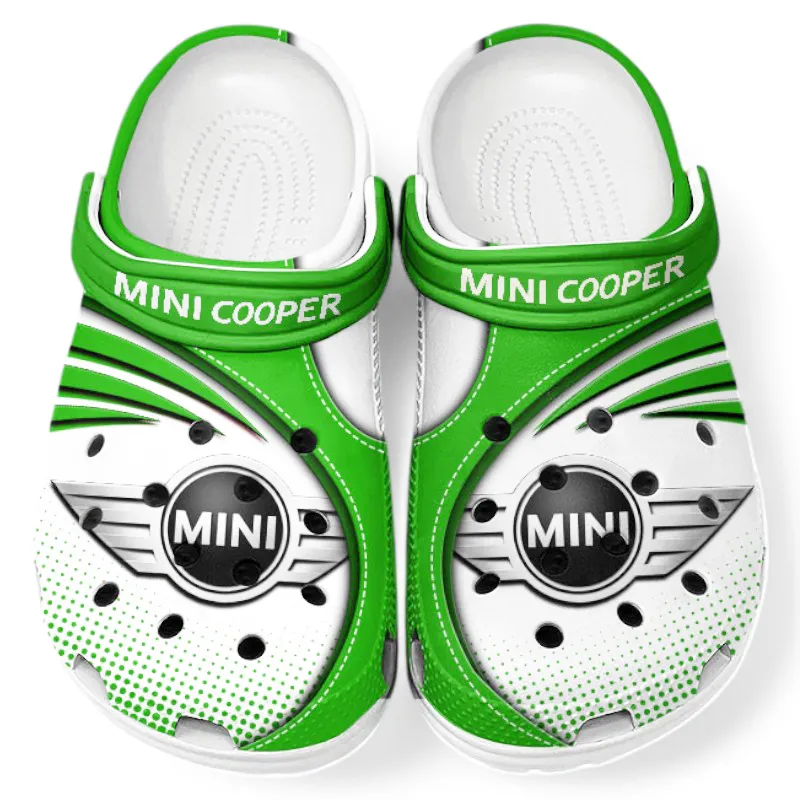 Modern Two-Door Lover’s All Over Print Clog, Slip-On Shoes for Daily Comfort and Garage Style CAR181 - Green