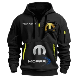 Hoodie Half Zipper Exclusive Logo Gift For Family Sedan Enthusiasts CAR113 - Black
