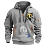 Hoodie Half Zipper Exclusive Logo Gift For Street Racing Style Enthusiasts CAR113 - Gray