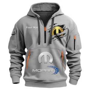 Hoodie Half Zipper Exclusive Logo Gift For Street Racing Style Enthusiasts CAR113 - Gray