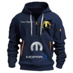 Hoodie Half Zipper Exclusive Logo Gift For Custom Car Culture Enthusiasts CAR113 - Navy
