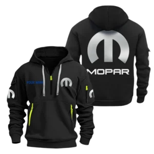 Hoodie Half Zipper Exclusive Logo Gift For Custom Car Culture Enthusiasts CAR200 - Black