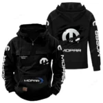 American Auto Upgrades Tactical Quarter Zip Hoodie, Exclusive Logo Hoodie For Car Enthusiasts CAR122 - Black