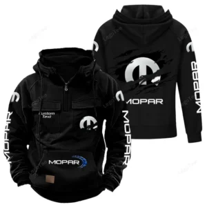 American Auto Upgrades Tactical Quarter Zip Hoodie, Exclusive Logo Hoodie For Car Enthusiasts CAR122 - Black