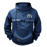 Powertrain Upgrades Tactical Quarter Zip Hoodie, Exclusive Logo Hoodie For Car Enthusiasts CAR109 - Dark Blue