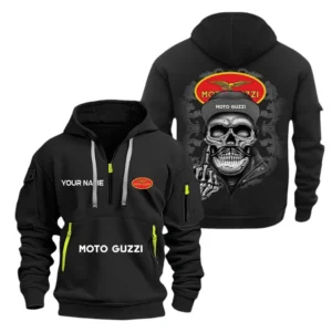 Hoodie Half Zipper Exclusive Logo Gift For High-Performance Ride Enthusiasts CAR166 - Black