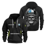 Hoodie Half Zipper Exclusive Logo Gift For Motorbike Enthusiasts CAR166 - Black