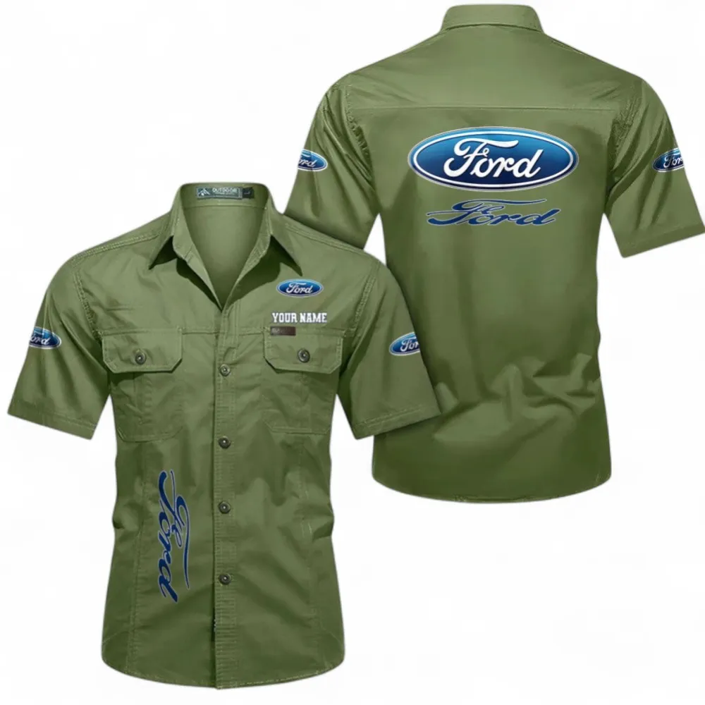 Muscle Car Men's Everyday Short Sleeve Shirt, Custom Name CAR392 - Fruit Green
