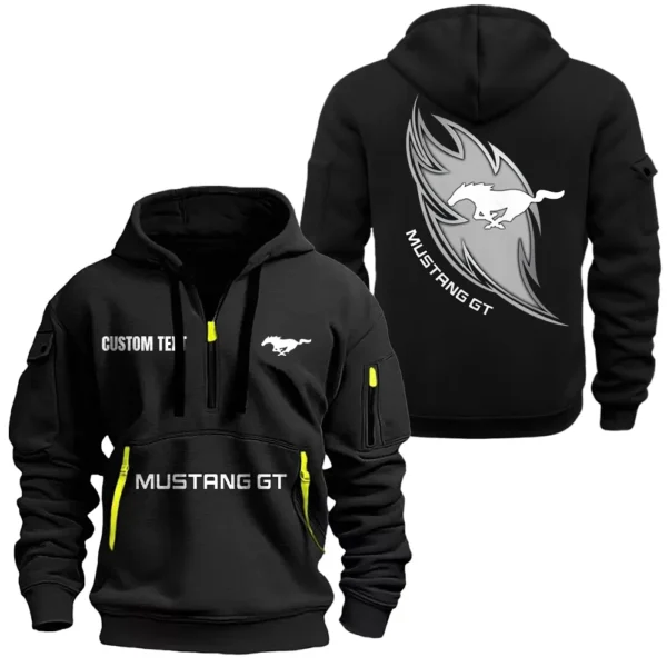 Performance Car Hoodie Half Zipper, All Over Print Hoodie Gift For Performance Car Enthusiasts CAR170 - Black