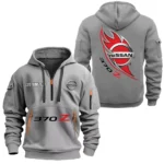 Crossover SUV Hoodie Half Zipper, All Over Print Hoodie Gift For Crossover SUV Enthusiasts CAR170 - Gray
