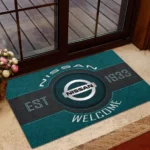 Family Sedan Doormat, Automotive Logo Style Floor Mat CAR169 - Cyan