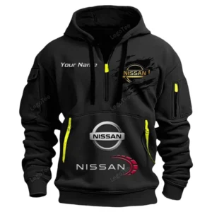 Hoodie Half Zipper Exclusive Logo Gift For Street Racer Enthusiasts CAR113 - Black