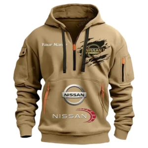 Hoodie Half Zipper Exclusive Logo Gift For Crossover SUV Enthusiasts CAR113 - Khaki