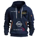 Hoodie Half Zipper Exclusive Logo Gift For JDM Legend Enthusiasts CAR113 - Navy