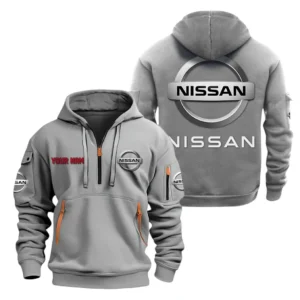 Street Racer Hoodie Half Zipper, All Over Print Hoodie Gift For Street Racer Enthusiasts CAR200 - Gray
