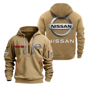 Adventure Ride Hoodie Half Zipper, All Over Print Hoodie Gift For Adventure Ride Enthusiasts CAR200 - Khaki