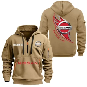 Hoodie Half Zipper Exclusive Logo Gift For Crossover SUV Enthusiasts CAR170 - Khaki