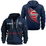 Hoodie Half Zipper Exclusive Logo Gift For Urban Auto Enthusiasts CAR170 - Navy