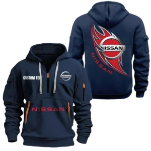 Hoodie Half Zipper Exclusive Logo Gift For Urban Auto Enthusiasts CAR170 - Navy