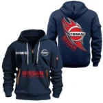 Hoodie Half Zipper Exclusive Logo Gift For Work Truck Enthusiasts CAR170 - Navy