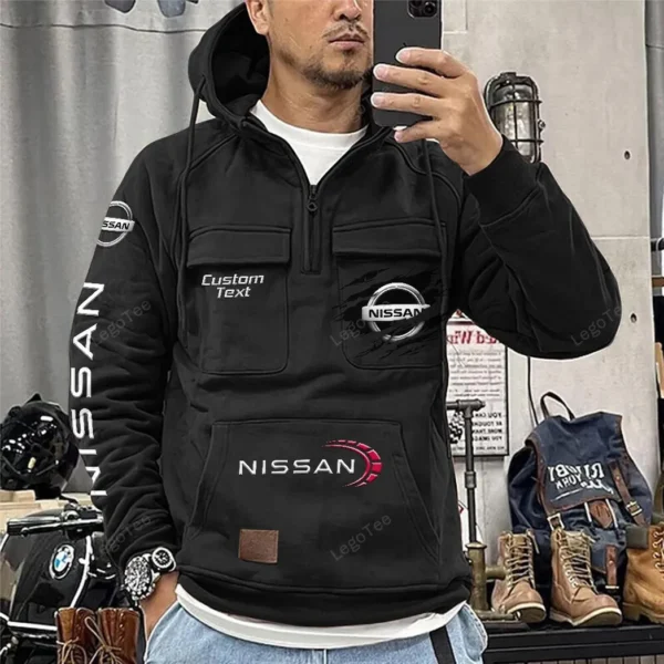 Sport Coupe Tactical Quarter Zip Hoodie, Exclusive Logo Hoodie For Car Enthusiasts CAR122 - Black - Image 2
