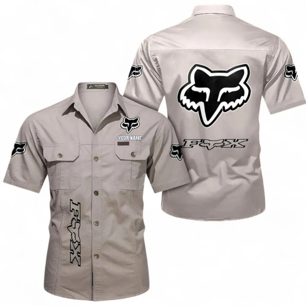 Off-Road Apparel Classic Short Sleeve Shirt, Custom Name CAR392 - Beige