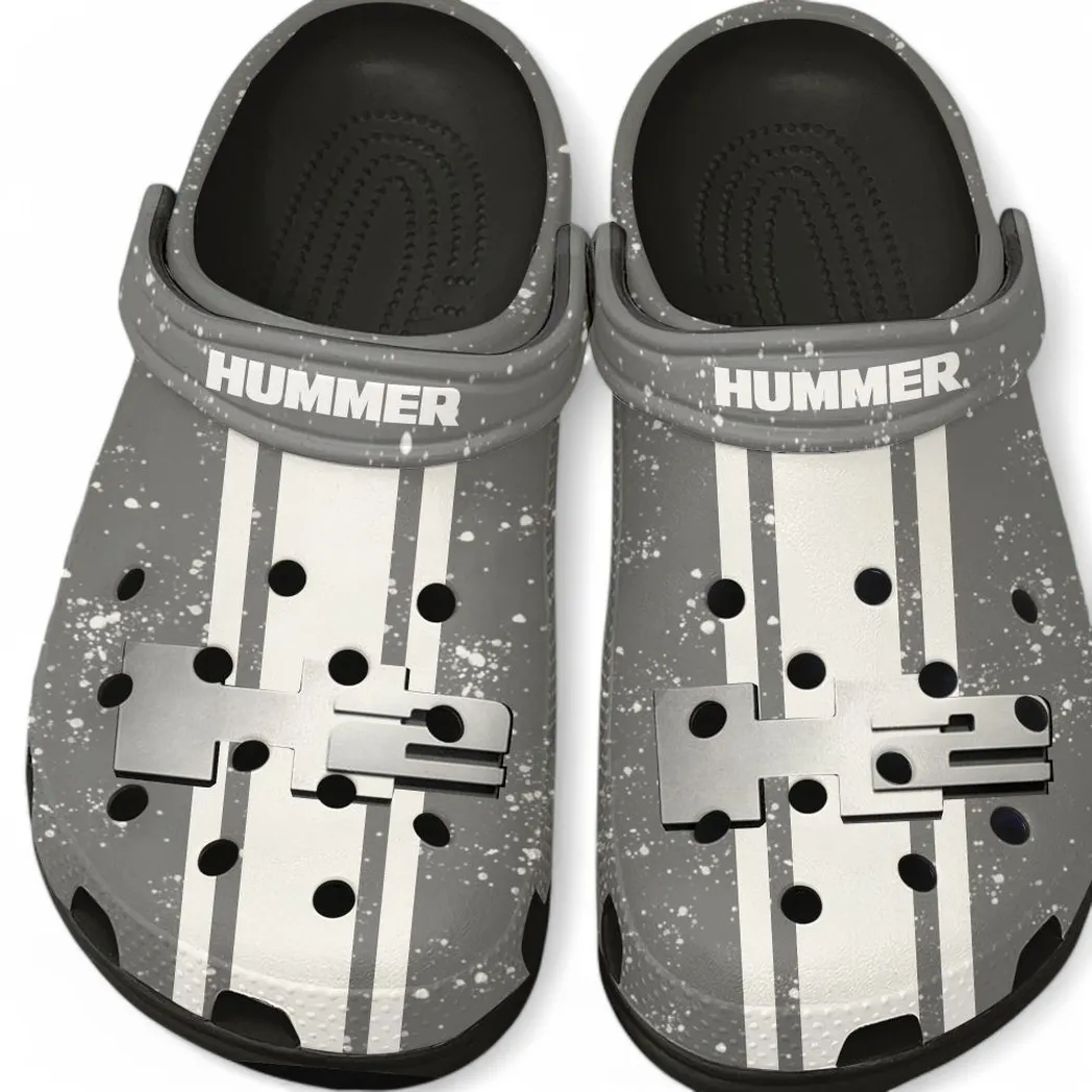 Off-Road SUV Culture Clog, Stylish All Over Print Lightweight Shoes for Auto Fans and Streetwear Style CAR620 - Black