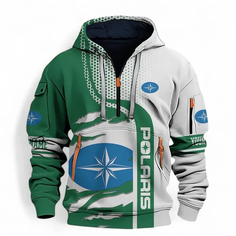 Off-Road Vehicle Hoodie Half Zip 3D, Rugged Casual Hoodie For Car Lovers CAR398 - Green