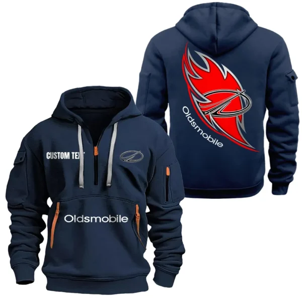 Hoodie Half Zipper Exclusive Logo Gift For Vehicle Prestige Enthusiasts CAR170 - Navy
