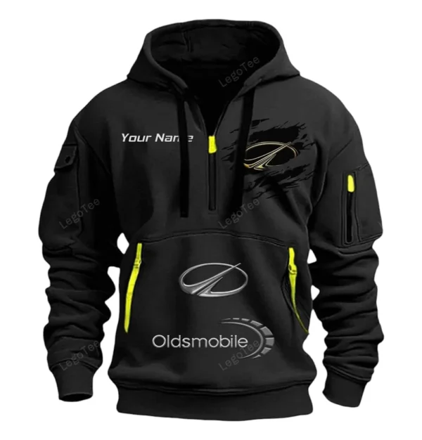 Hoodie Half Zipper Exclusive Logo Gift For Sedan Premium Enthusiasts CAR113 - Black