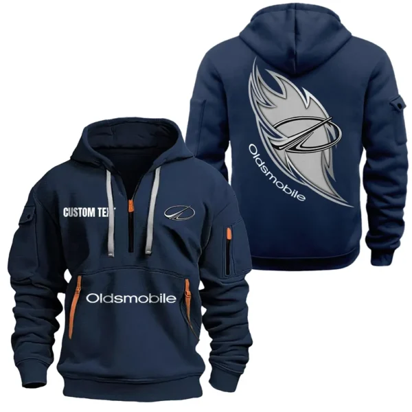 Hoodie Half Zipper Exclusive Logo Gift For Vehicle Prestige Enthusiasts CAR170 - Navy