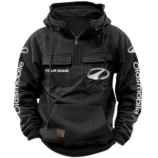Street Cruiser Tactical Quarter Zip Hoodie, Exclusive Logo Hoodie For Car Enthusiasts CAR164 - Black