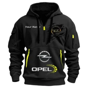 Hoodie Half Zipper Exclusive Logo Gift For Compact Estate Car Enthusiasts CAR113 - Black