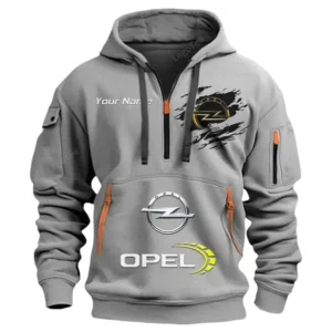 Hoodie Half Zipper Exclusive Logo Gift For Mid-Size Auto Enthusiasts CAR113 - Gray