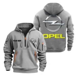 Daily Driver Hoodie Half Zipper, All Over Print Hoodie Gift For Daily Driver Enthusiasts CAR200 - Gray