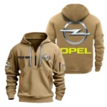 Hoodie Half Zipper Exclusive Logo Gift For German Compact Car Enthusiasts CAR200 - Khaki